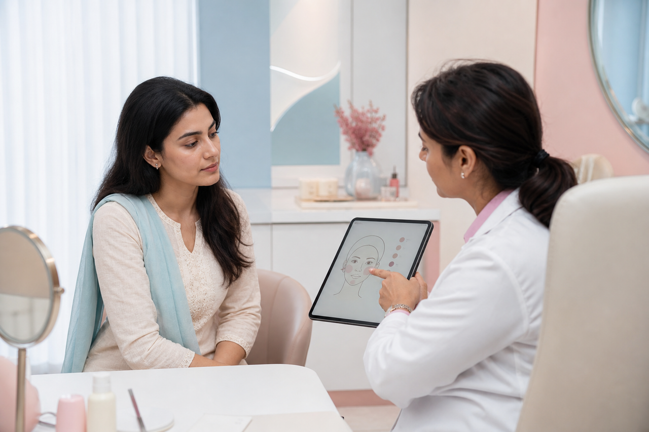 Dermatology assessment for post-acne marks